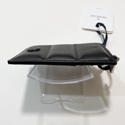 MONCLER モンクレール フラグメントケース コインケース カードケース コンパクト レザー メンズ シンプル ロゴ ブラック