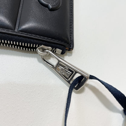 MONCLER モンクレール フラグメントケース コインケース カードケース コンパクト レザー メンズ シンプル ロゴ ブラック