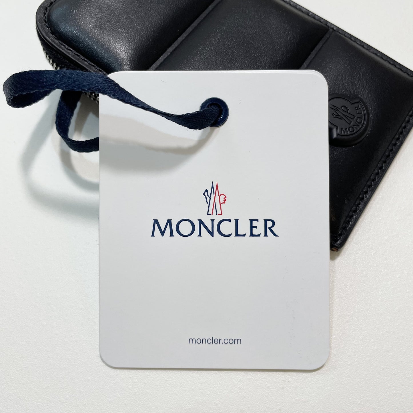 MONCLER モンクレール フラグメントケース コインケース カードケース コンパクト レザー メンズ シンプル ロゴ ブラック