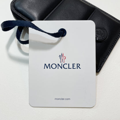 MONCLER モンクレール フラグメントケース コインケース カードケース コンパクト レザー メンズ シンプル ロゴ ブラック