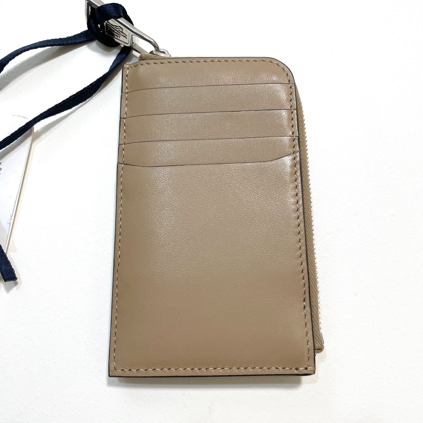 MONCLER モンクレール フラグメントケース コインケース カードケース コンパクト レザー メンズ シンプル ロゴ ベージュ