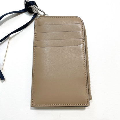 MONCLER モンクレール フラグメントケース コインケース カードケース コンパクト レザー メンズ シンプル ロゴ ベージュ