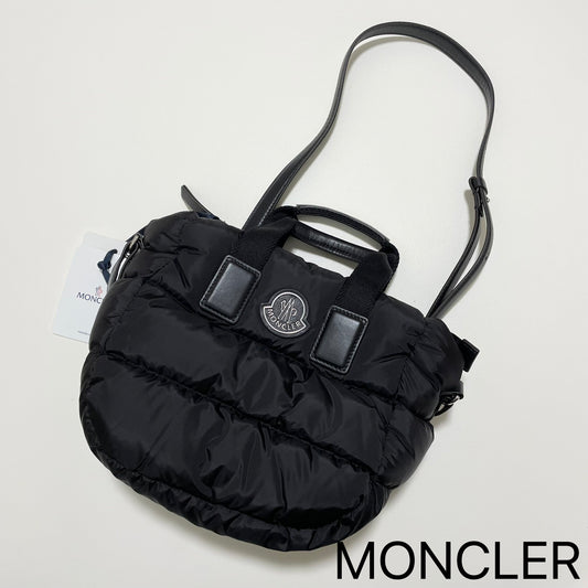 MONCLER モンクレール ミニトートバッグ MINI CARADOC ハンドバッグ ダウン レディース ブラック 新品未使用