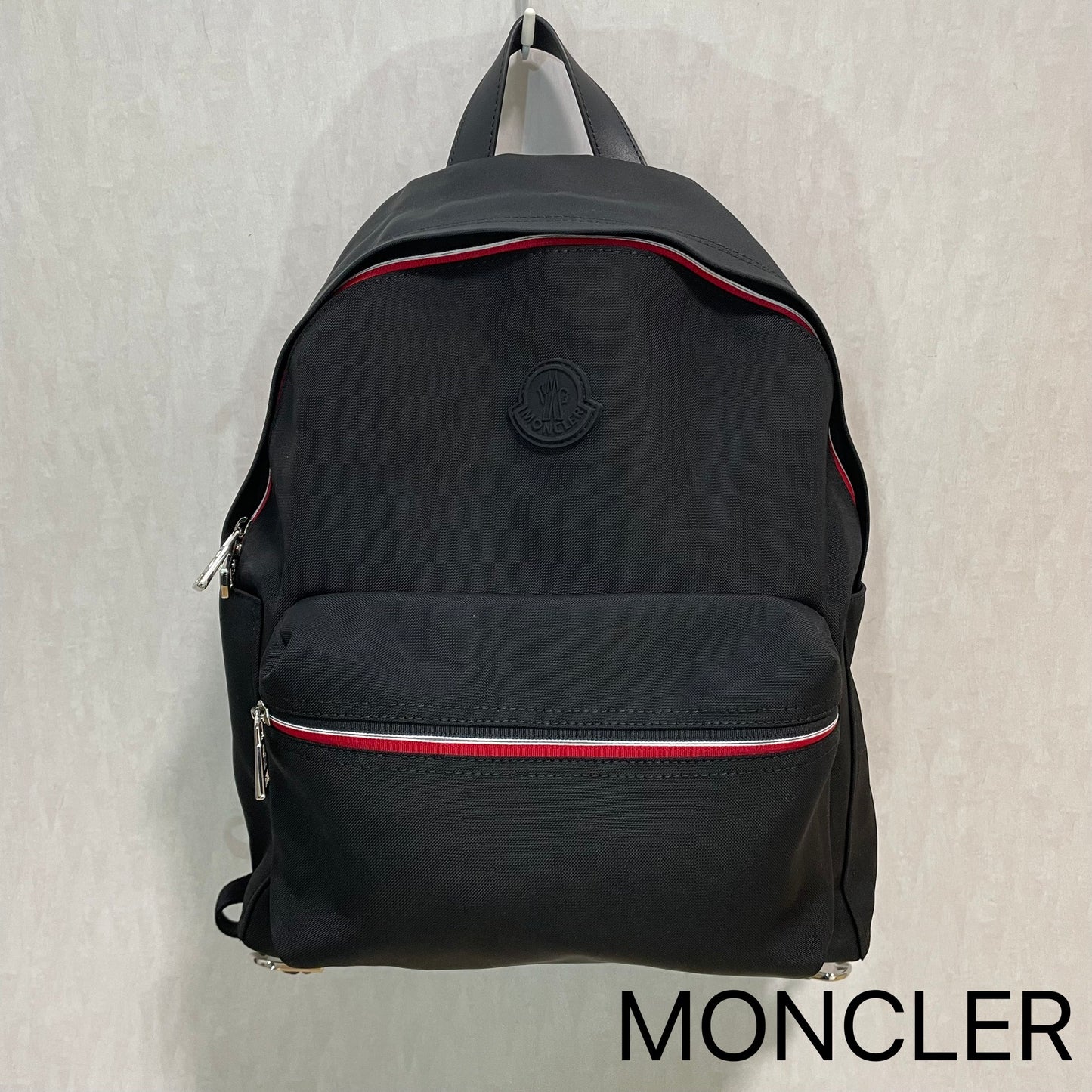 MONCLER モンクレール リュックサック バックパック ナイロン 大容量 メンズ レディース シンプル ロゴ 黒 ブラック