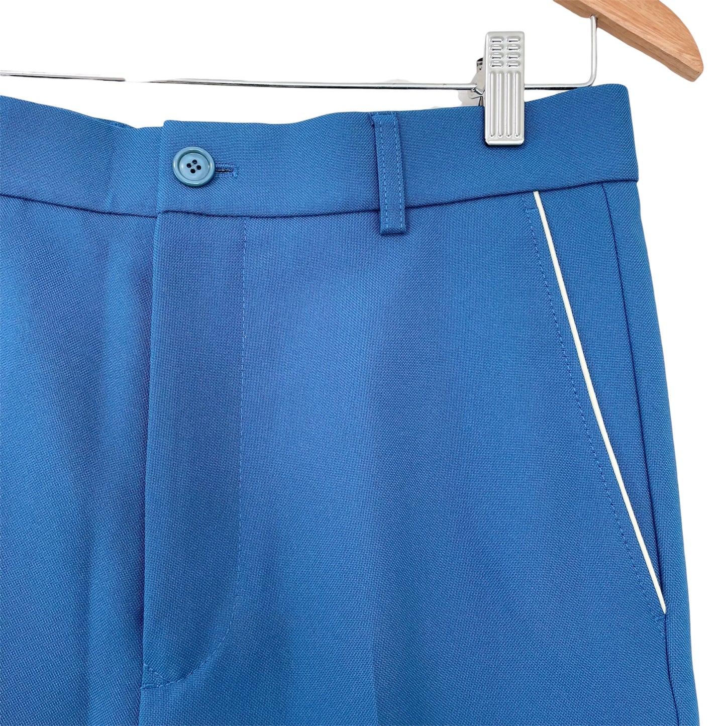 GUCCI グッチ パンツ 44 ノータック シングルパンツ スラックス ボトムス 751787 メンズ 青 ブルー新品未使用