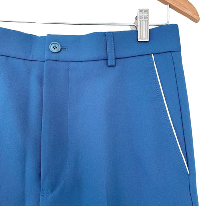 GUCCI グッチ パンツ 44 ノータック シングルパンツ スラックス ボトムス 751787 メンズ 青 ブルー新品未使用