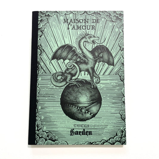 GUCCI グッチ Garden ガーデン ノート ノートブック ビッグノートブック ドラゴン 龍 緑 グリーン 無地 新品未使用