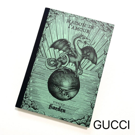 GUCCI グッチ Garden ガーデン ノート ノートブック ビッグノートブック ドラゴン 龍 緑 グリーン 無地 新品未使用