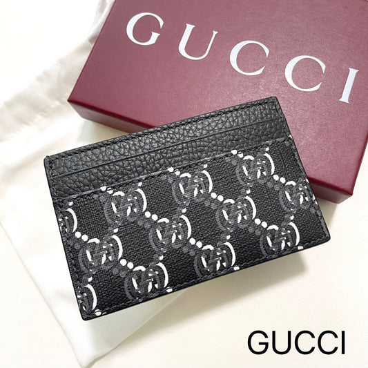 GUCCI グッチ カードケース 小物 GG スリム コンパクト ポケット メンズ 黒 ブラック 新品未使用