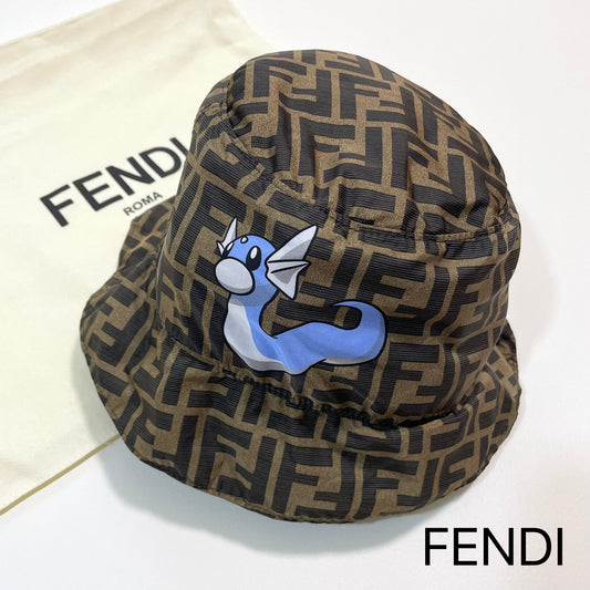 FENDI FRAGMENT Pokemon フェンディ フラグメント ポケモン コラボ バケットハット 帽子 M L 新品未使用