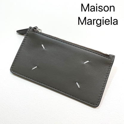 Maison Margiela メゾンマルジェラ カードケース 小銭入れ コインケース シンプル レザグレー 新品未使用