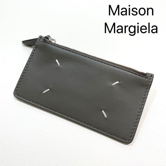 Maison Margiela メゾンマルジェラ カードケース 小銭入れ コインケース シンプル レザグレー 新品未使用