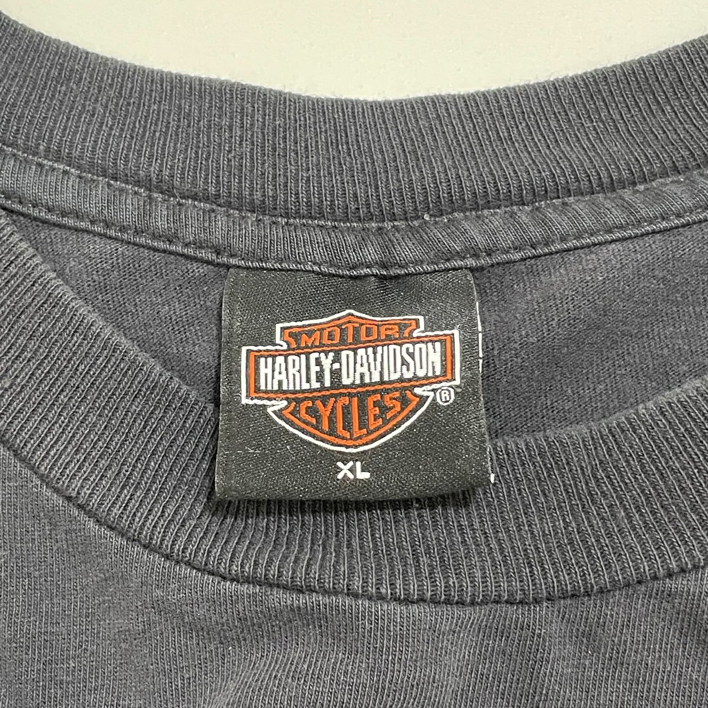 ハーレーダビッドソン Tシャツ XL 半袖 古着 両面プリント イーグル 黒