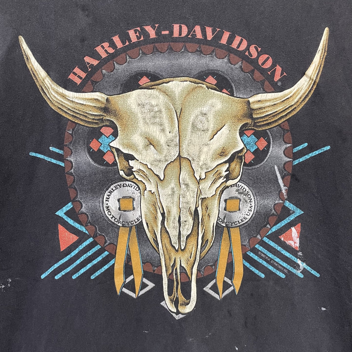 ハーレーダビッドソン Tシャツ XL 半袖 古着 両面プリント 90s USA