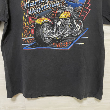 ハーレーダビッドソン Tシャツ XL 古着 両面プリント 90s USA 黒