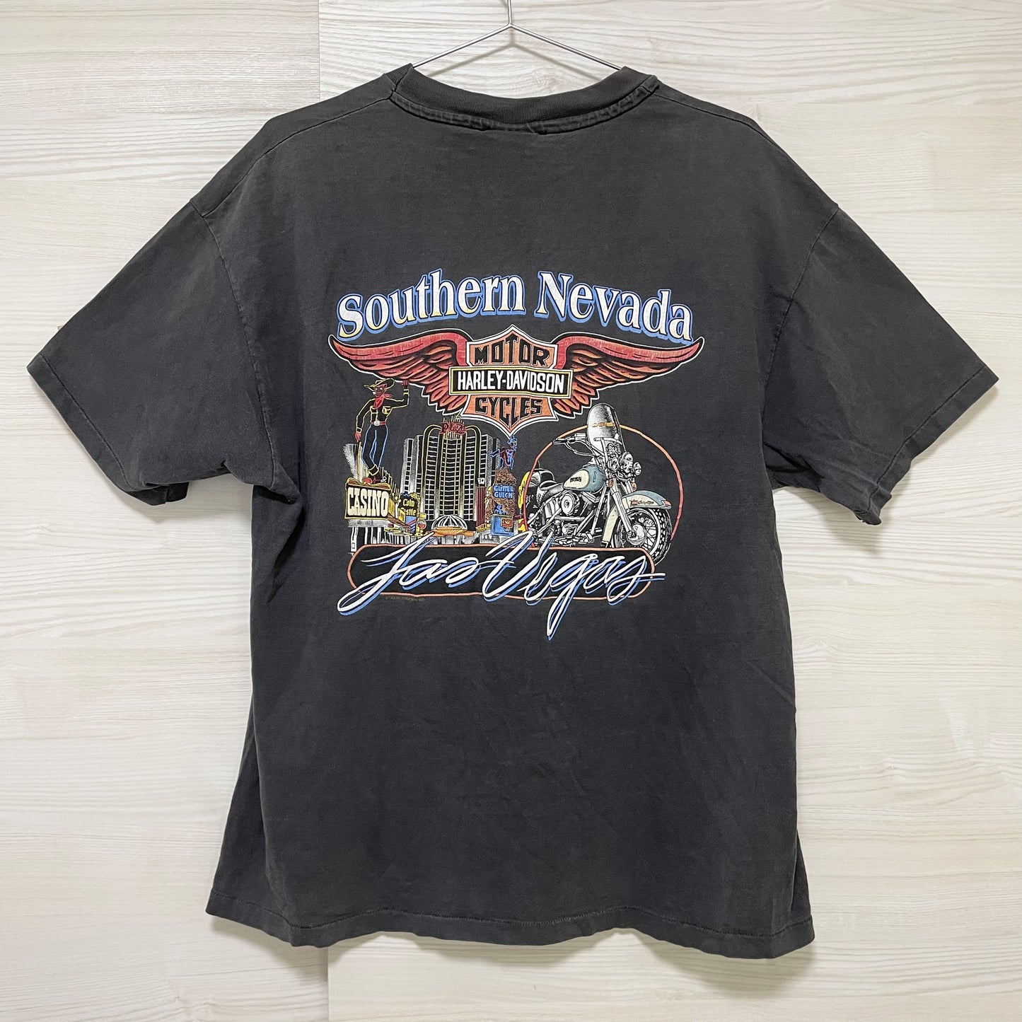 ハーレーダビッドソン Tシャツ XL 古着 両面プリント 90s USA 黒