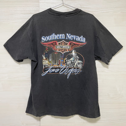 ハーレーダビッドソン Tシャツ XL 古着 両面プリント 90s USA 黒