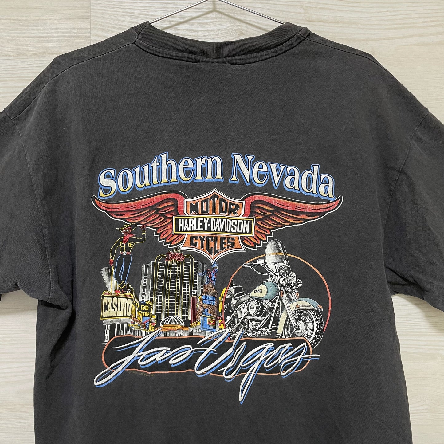 ハーレーダビッドソン Tシャツ XL 古着 両面プリント 90s USA 黒