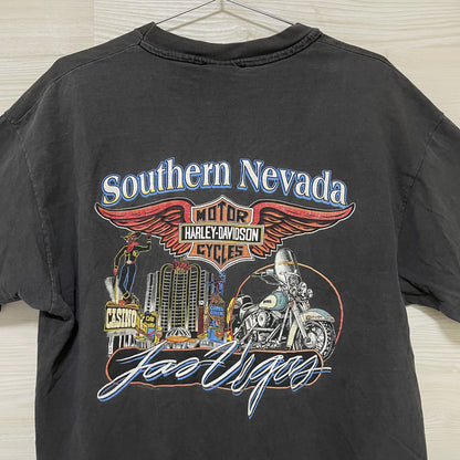 ハーレーダビッドソン Tシャツ XL 古着 両面プリント 90s USA 黒