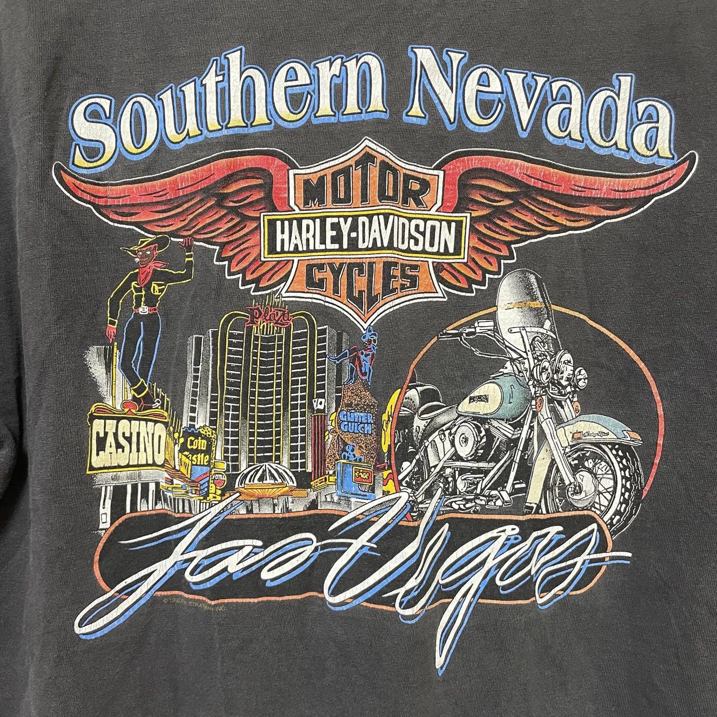 ハーレーダビッドソン Tシャツ XL 古着 両面プリント 90s USA 黒