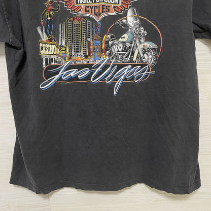 ハーレーダビッドソン Tシャツ XL 古着 両面プリント 90s USA 黒
