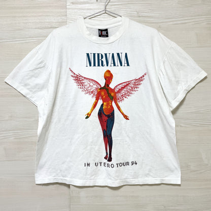 ニルヴァーナ Tシャツ XL 古着 バンドT 希少 当時物 90s USA 白
