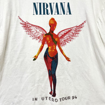 ニルヴァーナ Tシャツ XL 古着 バンドT 希少 当時物 90s USA 白