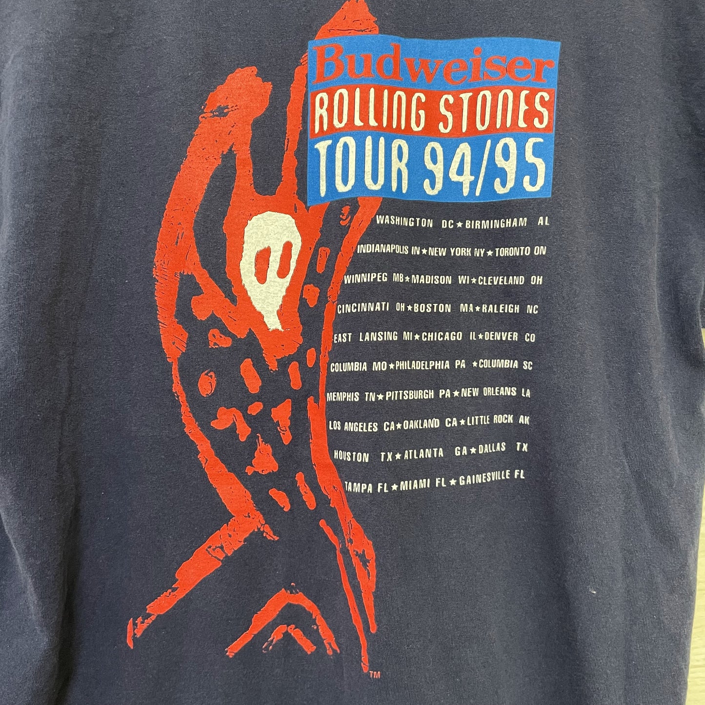 ローリングストーンズ Tシャツ XL 古着 両面プリント 当時物 90s 紺