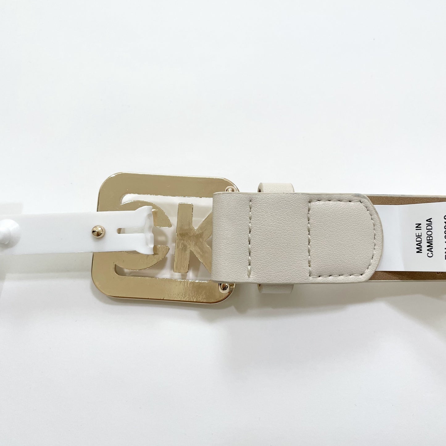 カルバンクライン ベルト Ｌ レディース ロゴ CK シンプル アイボリー