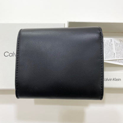 カルバンクライン 財布 二つ折り ウォレット レディース ロゴ シンプル 黒