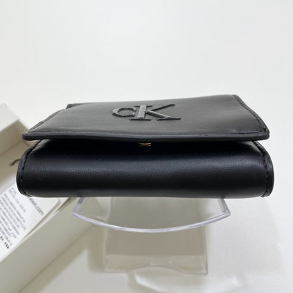 カルバンクライン 財布 二つ折り ウォレット レディース ロゴ シンプル 黒