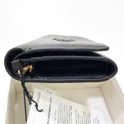 カルバンクライン 財布 二つ折り ウォレット レディース ロゴ シンプル 黒