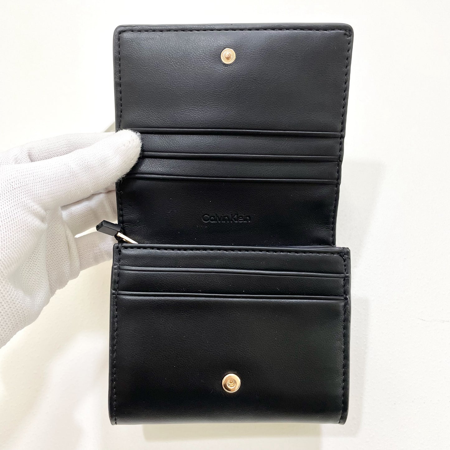 カルバンクライン 財布 二つ折り ウォレット レディース ロゴ シンプル 黒