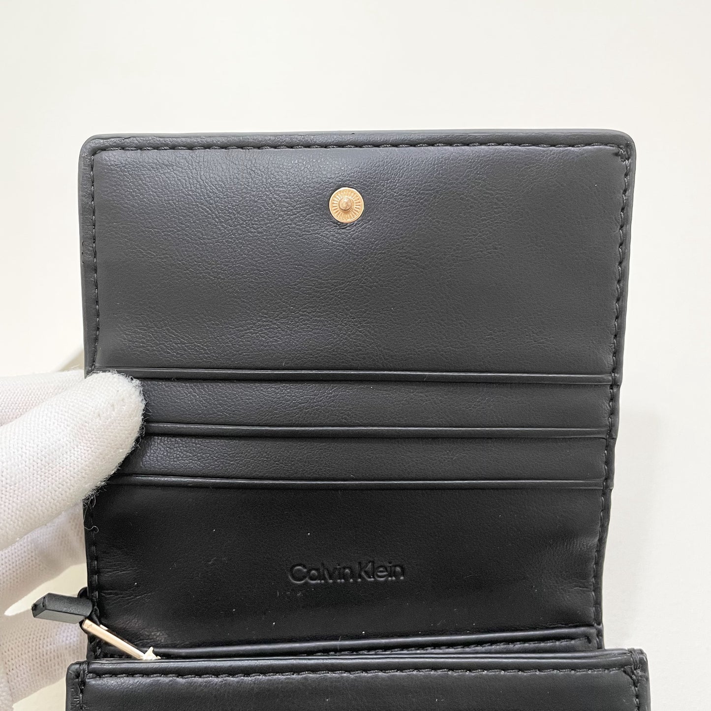 カルバンクライン 財布 二つ折り ウォレット レディース ロゴ シンプル 黒