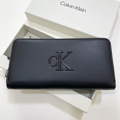 カルバンクライン 財布 長財布 ウォレット レディース ロゴ シンプル 黒