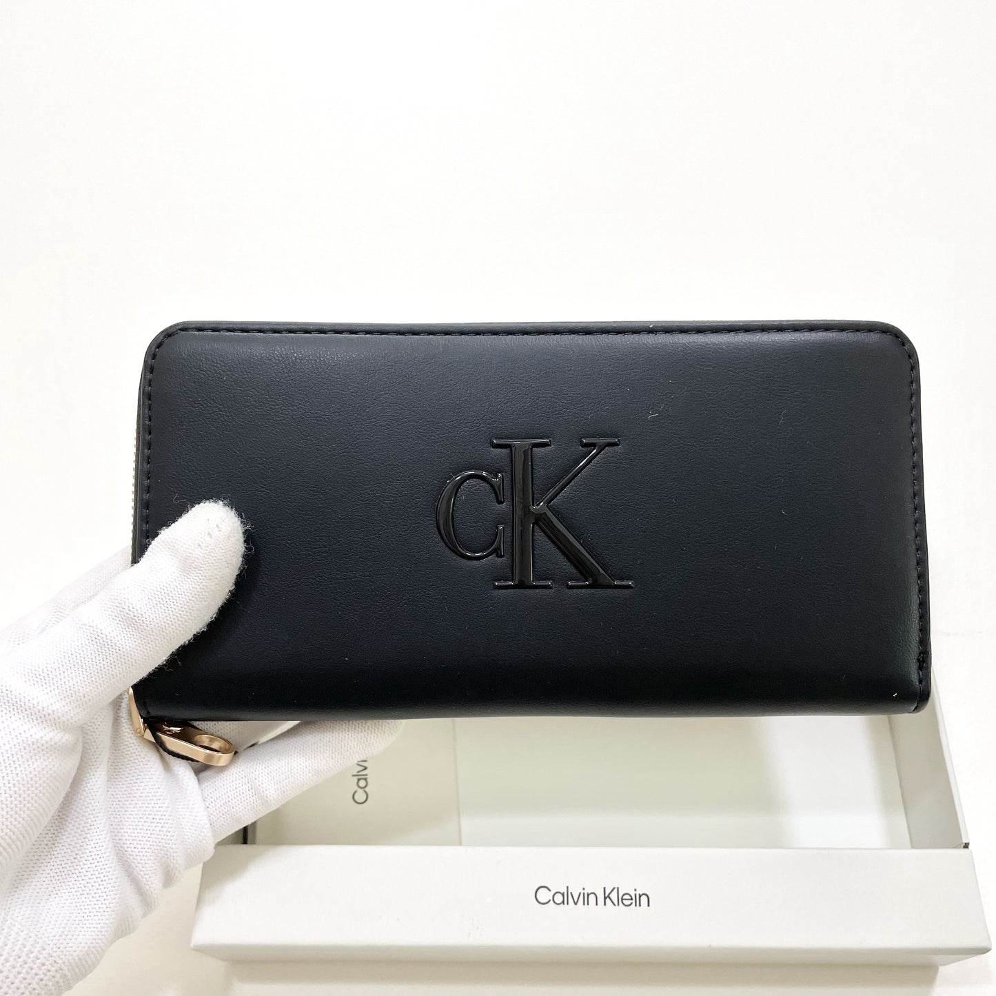 カルバンクライン 財布 長財布 ウォレット レディース ロゴ シンプル 黒