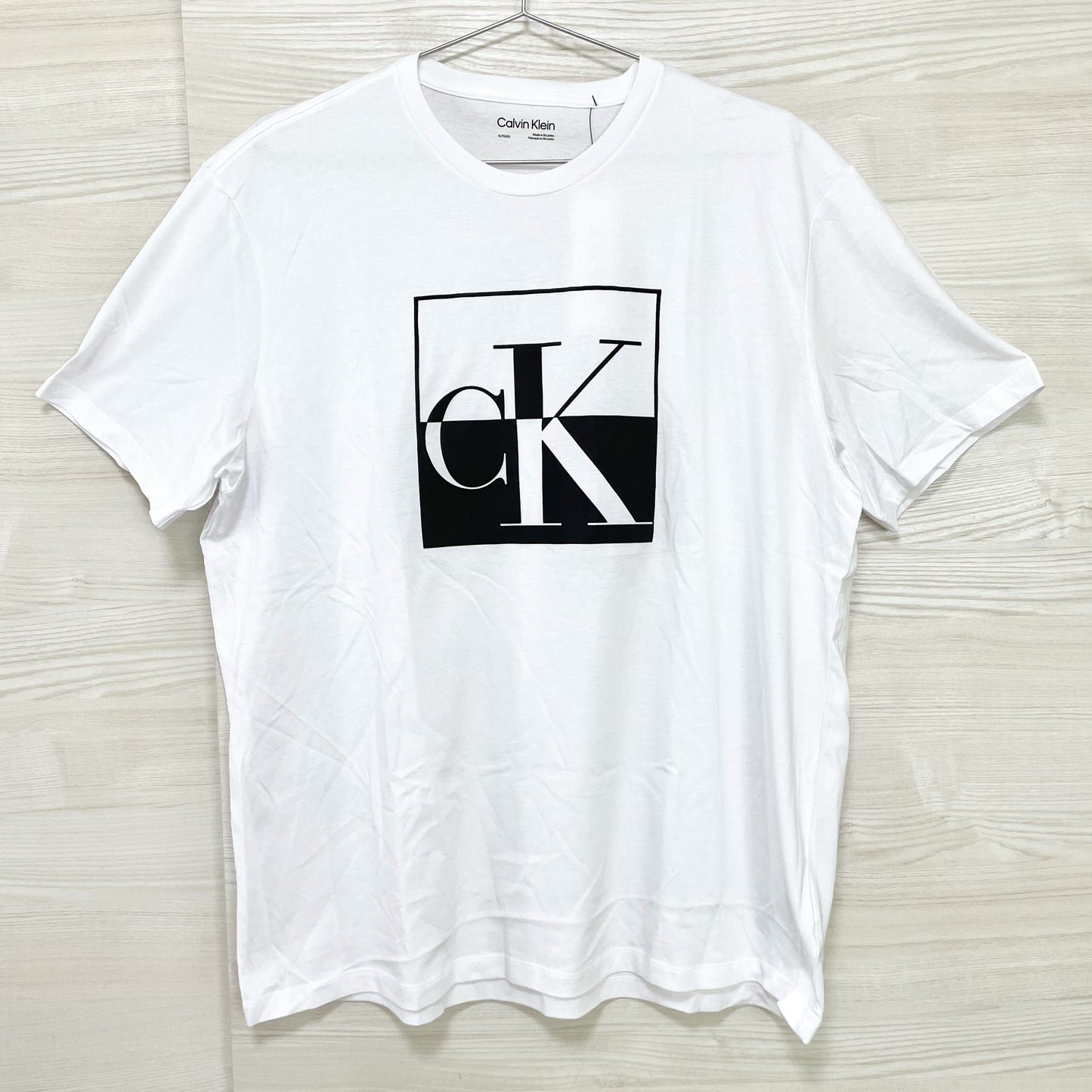 カルバンクライン Tシャツ XL 半袖 ロゴ プリント CK コットン ホワイト