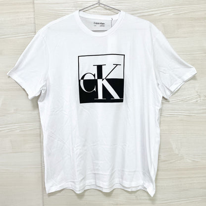 カルバンクライン Tシャツ XL 半袖 ロゴ プリント CK コットン ホワイト