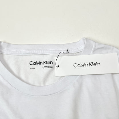 カルバンクライン Tシャツ XL 半袖 ロゴ プリント CK コットン ホワイト