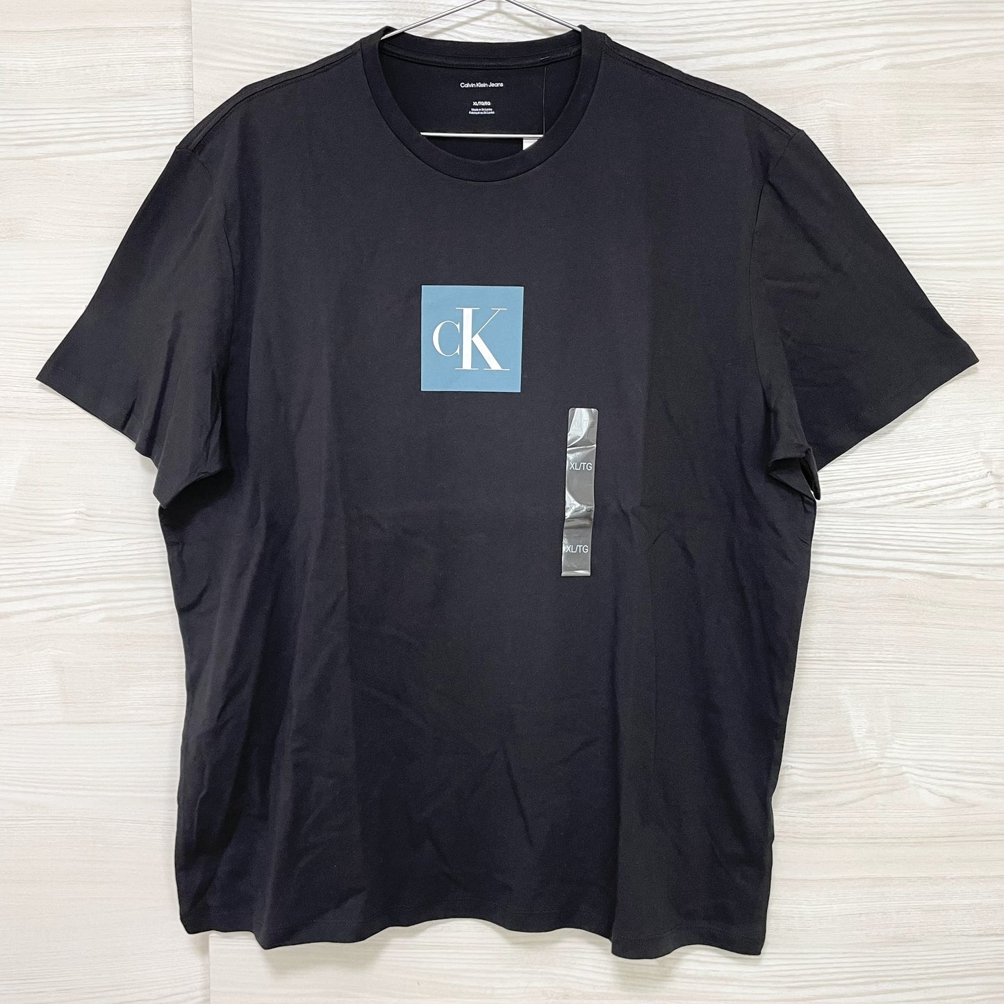 カルバンクラインジーンズ Tシャツ XL 半袖 ロゴ プリント CK 綿 黒