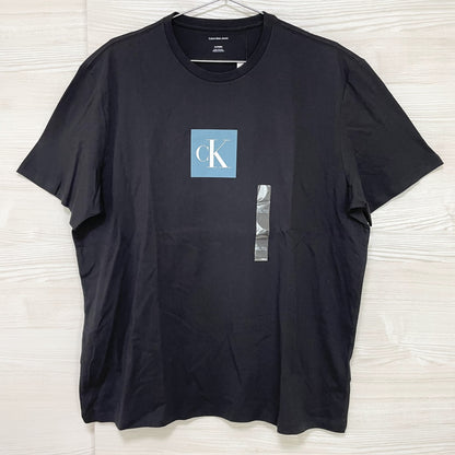 カルバンクラインジーンズ Tシャツ XL 半袖 ロゴ プリント CK 綿 黒