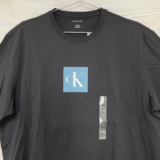 カルバンクラインジーンズ Tシャツ XL 半袖 ロゴ プリント CK 綿 黒