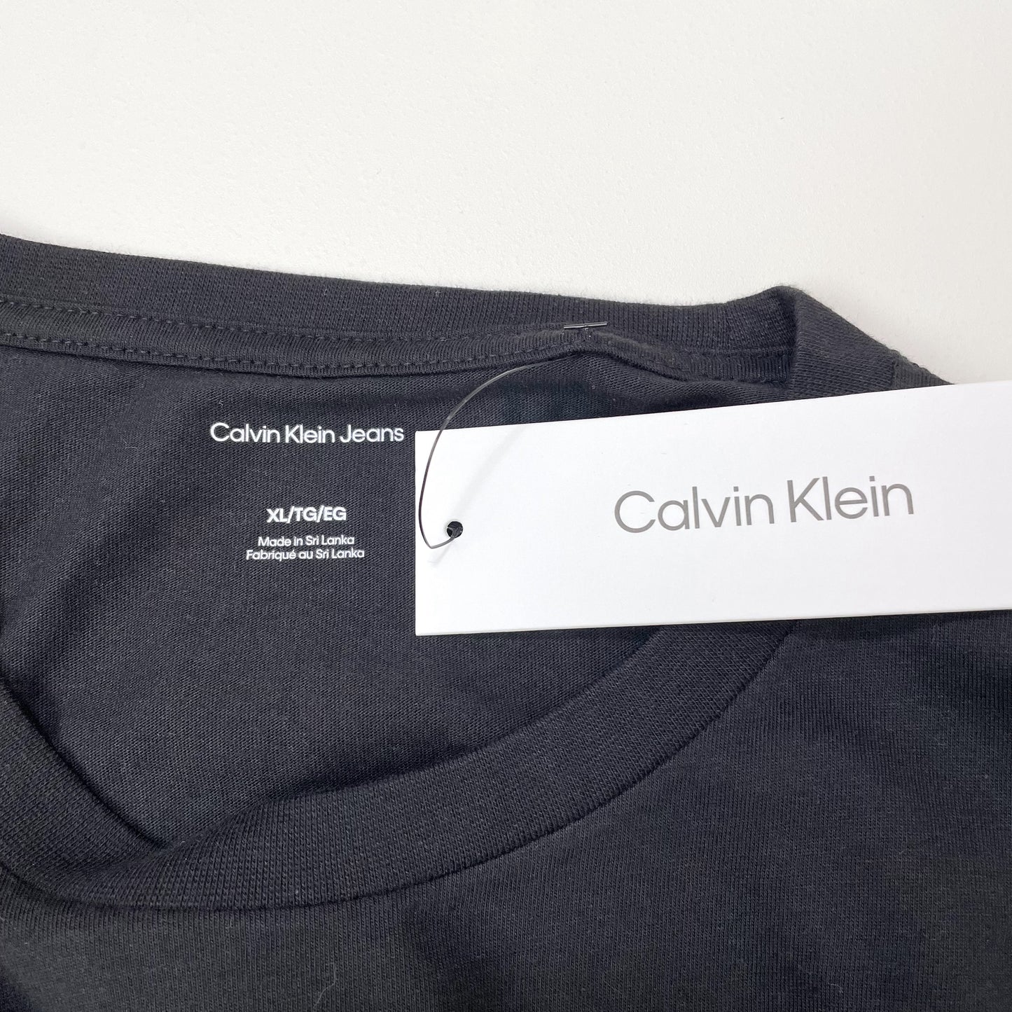 カルバンクラインジーンズ Tシャツ XL 半袖 ロゴ プリント CK 綿 黒