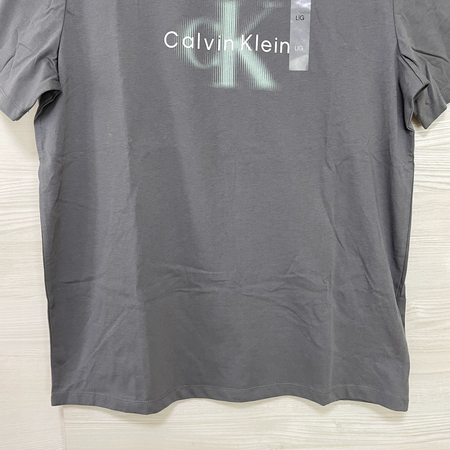 カルバンクラインジーンズ Tシャツ L 半袖 ロゴ プリント CK グレー