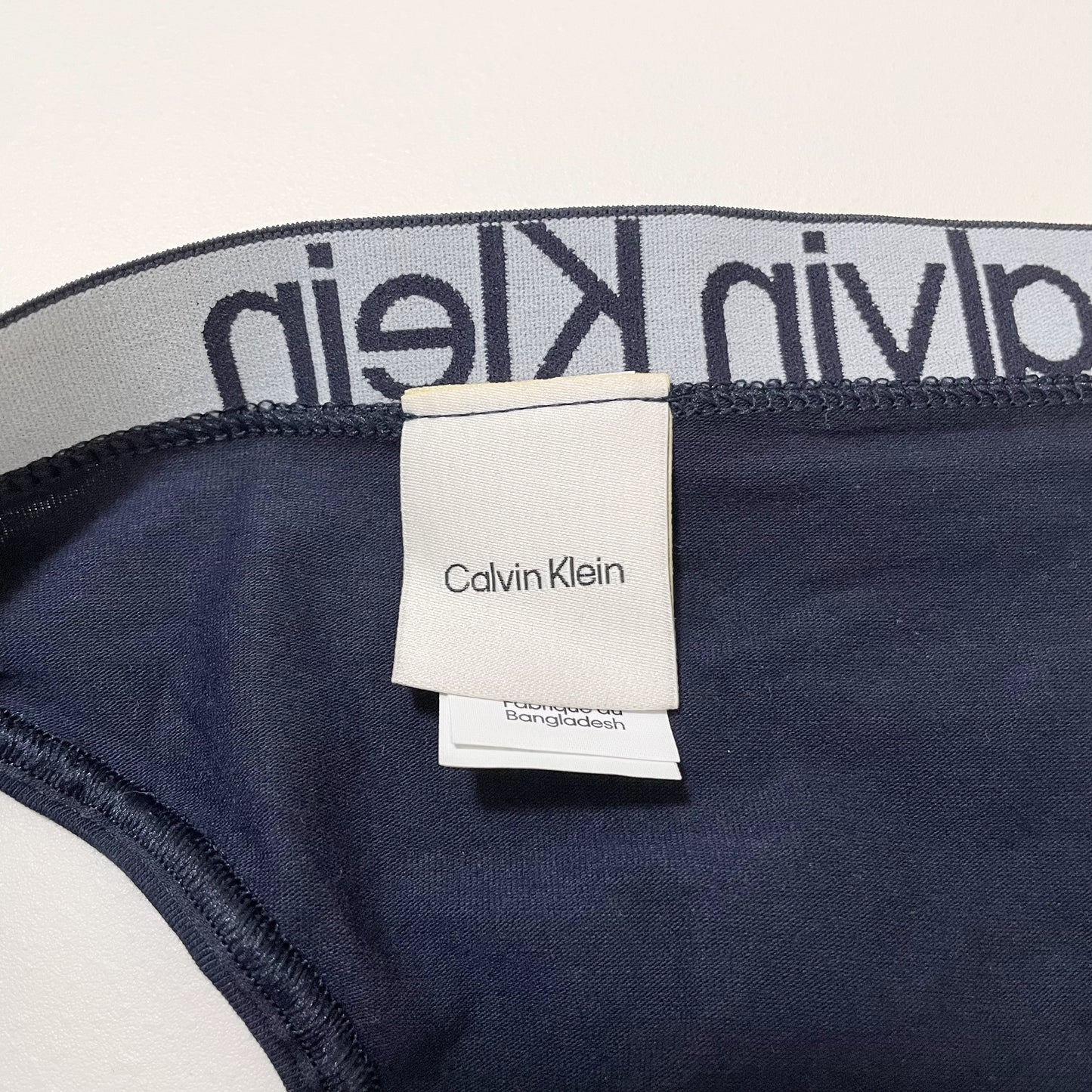 カルバンクライン ショーツ M Tバック 下着 ロゴ 無地 レディース  綿 紺