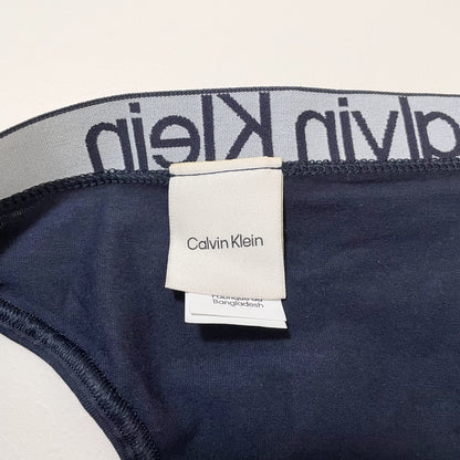 カルバンクライン ショーツ M Tバック 下着 ロゴ 無地 レディース  綿 紺