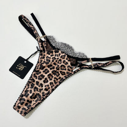Honey Birdette ショーツ L 下着 Tバック ヒョウ柄 レディース