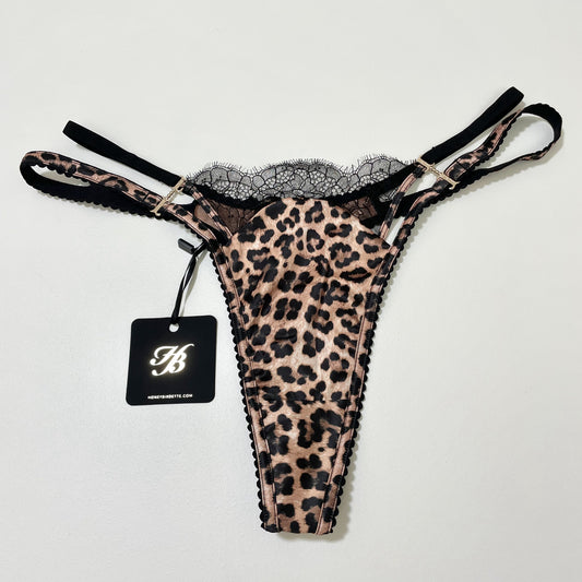 Honey Birdette ショーツ L 下着 Tバック ヒョウ柄 レディース
