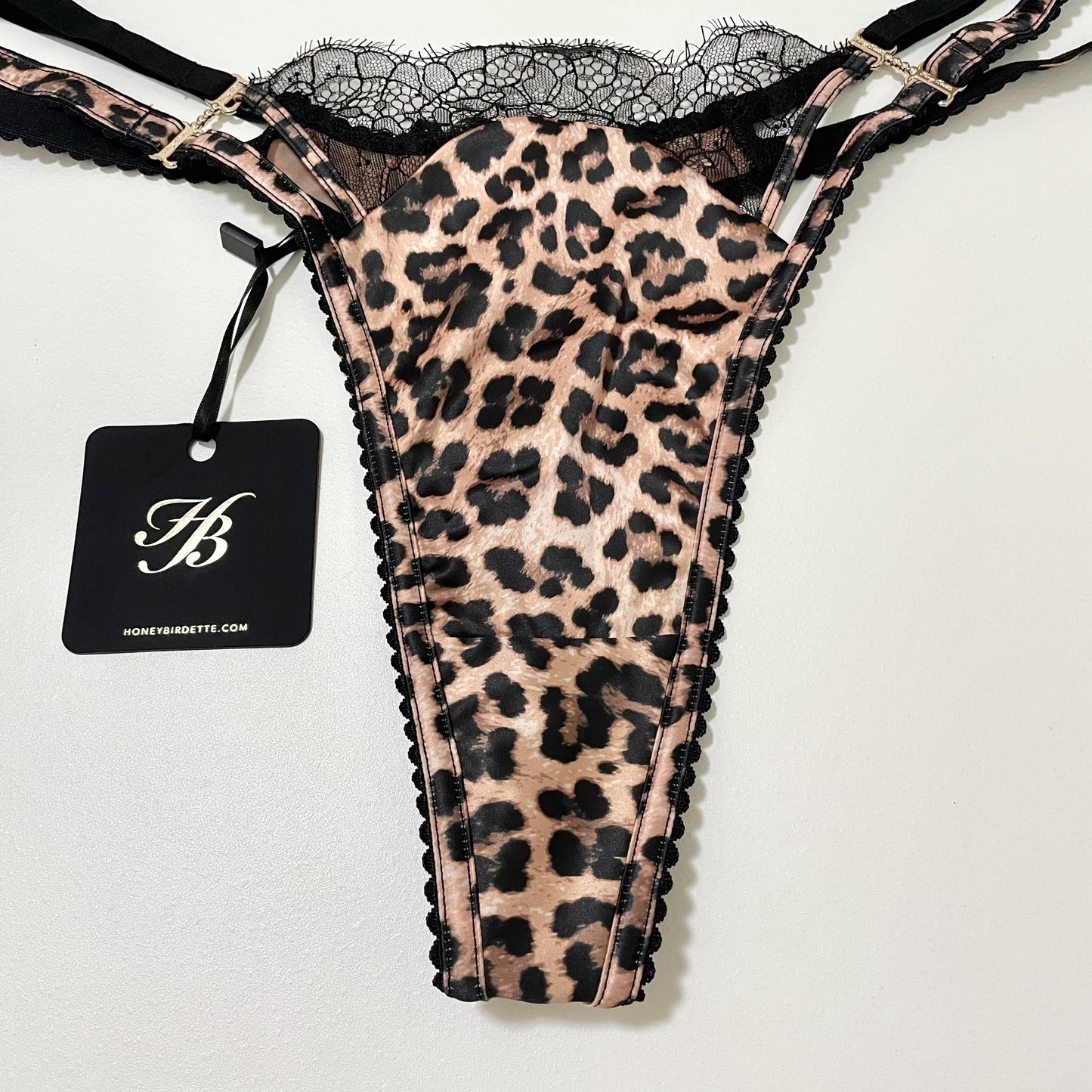 Honey Birdette ショーツ L 下着 Tバック ヒョウ柄 レディース