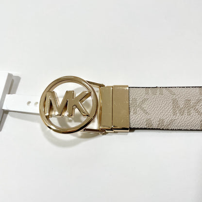 マイケルコース ベルト XL リバーシブル ロゴ レディース アイボリー 茶